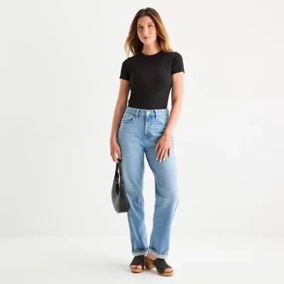 a.n.a Womens Crew Neck Short Sleeve T-Shirt