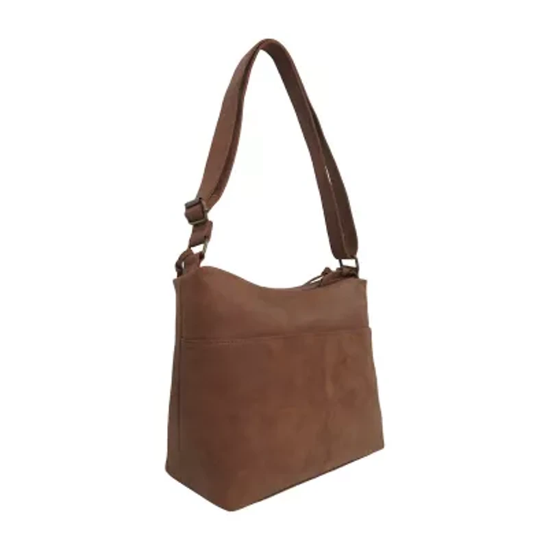 Bueno of California Double Top Zip Hobo Bag