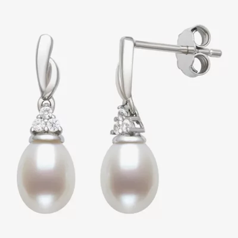 Womens White Cultured Freshwater Pearl 2-pc. Pendant Necklace Set