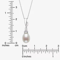 Womens White Cultured Freshwater Pearl 2-pc. Pendant Necklace Set