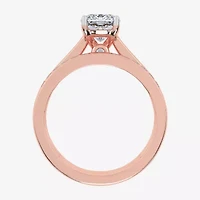 (G / Vs2-Si1) Womens 1 1/2 CT. T.W. Lab Grown White Diamond 10K Rose Gold Round Side Stone Bridal Set