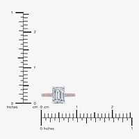(G-H / Si1-Si2) Womens 2 1/4 CT. T.W. Lab Grown White Diamond 14K Gold Side Stone Engagement Ring
