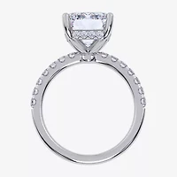 Womens 5 1/2 CT. T.W. Lab Grown White Diamond 14K Gold Side Stone Engagement Ring