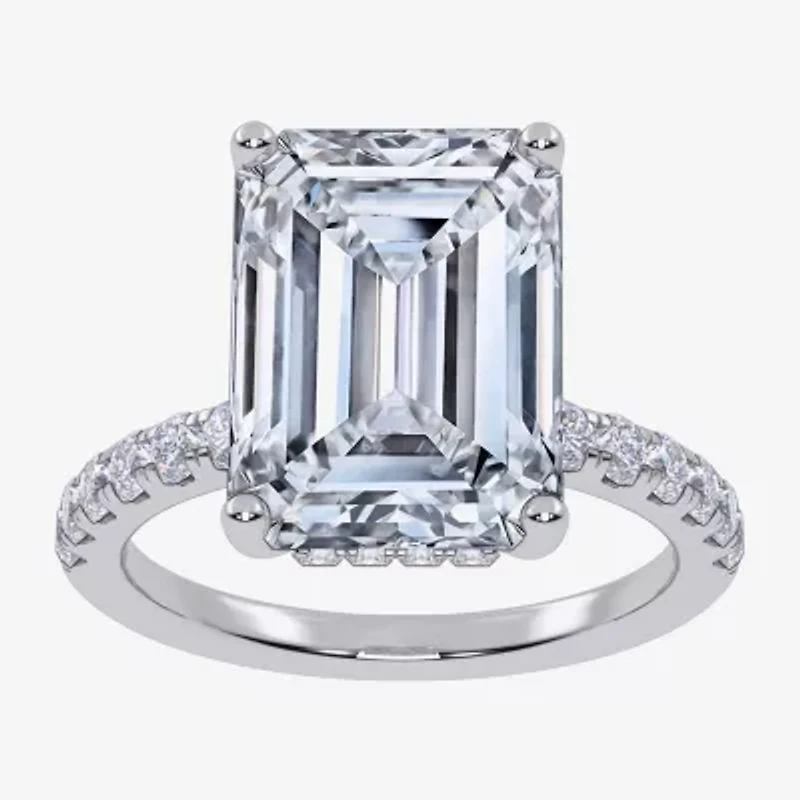 Womens 5 1/2 CT. T.W. Lab Grown White Diamond 14K Gold Side Stone Engagement Ring