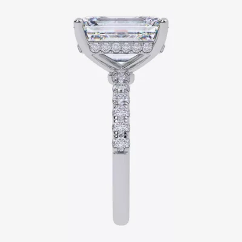 Womens 5 1/2 CT. T.W. Lab Grown White Diamond 14K Gold Side Stone Engagement Ring