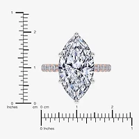 Womens 5 1/2 CT. T.W. Lab Grown White Diamond 14K Gold Marquise Side Stone Engagement Ring