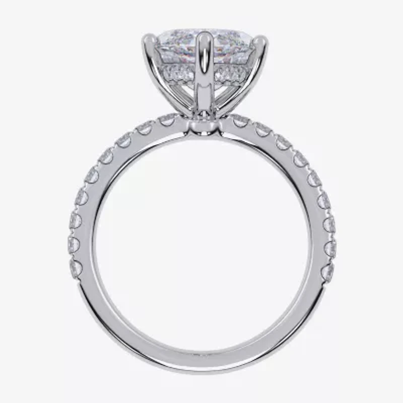Womens 5 1/2 CT. T.W. Lab Grown White Diamond 14K Gold Marquise Side Stone Engagement Ring