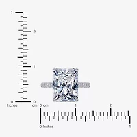 Womens 5 1/2 CT. T.W. Lab Created White Diamond 14K Gold Square Side Stone Engagement Ring