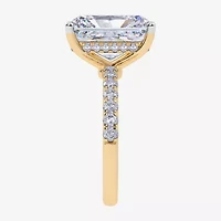 Womens 5 1/2 CT. T.W. Lab Grown White Diamond 14K Gold Square Side Stone Engagement Ring