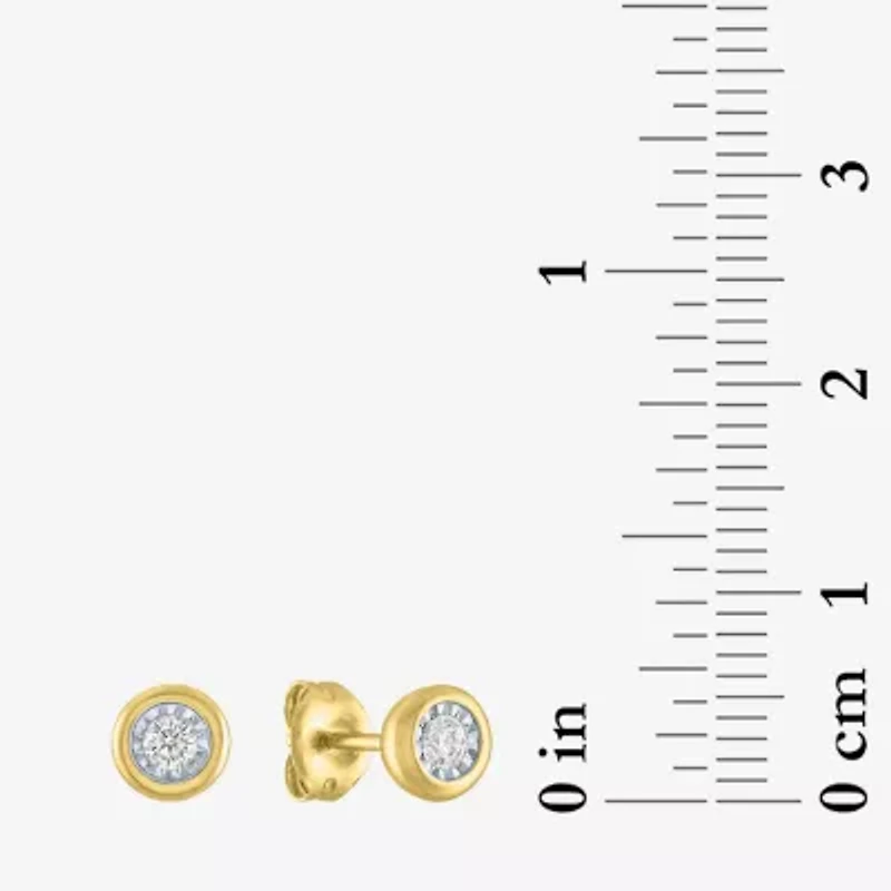 Diamond Addiction North Star (G-H / Si2-I1) Womens 1/7 CT. T.W. Lab Grown White Diamond 14K Gold Over Silver Sterling Silver Star Earring Set
