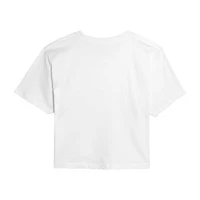Furby Cropped Tee Womens Crew Neck Short Sleeve Regular Fit Juniors Graphic T-Shirt