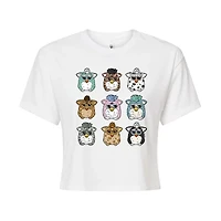 Furby Cropped Tee Womens Crew Neck Short Sleeve Regular Fit Juniors Graphic T-Shirt