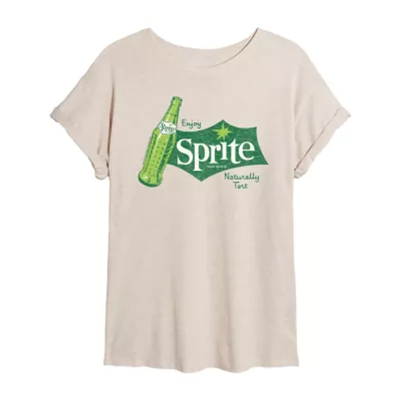 Sprite Tee Womens Crew Neck Short Sleeve Oversized Juniors Graphic T-Shirt