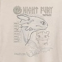 How To Train Your Dragon Sketch Tee Womens Crew Neck Short Sleeve Oversized Juniors Graphic T-Shirt