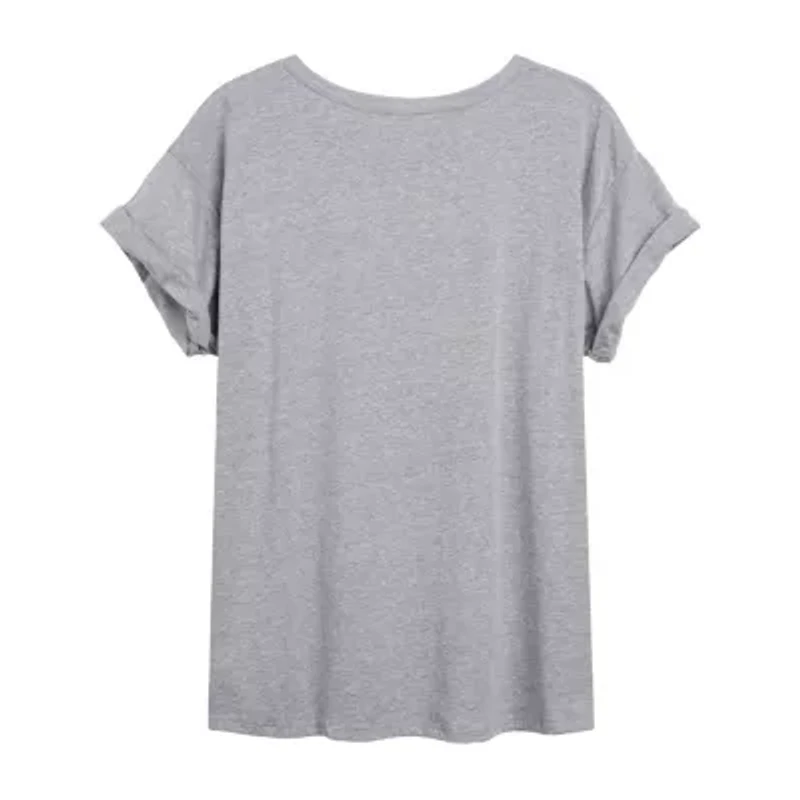 Bow Cherry Coke Tee Womens Crew Neck Short Sleeve Oversized Juniors Graphic T-Shirt