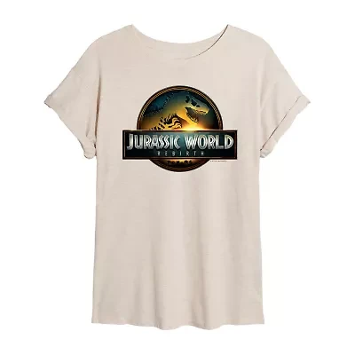 Jurassic World Logo Tee Womens Crew Neck Short Sleeve Oversized Juniors Graphic T-Shirt