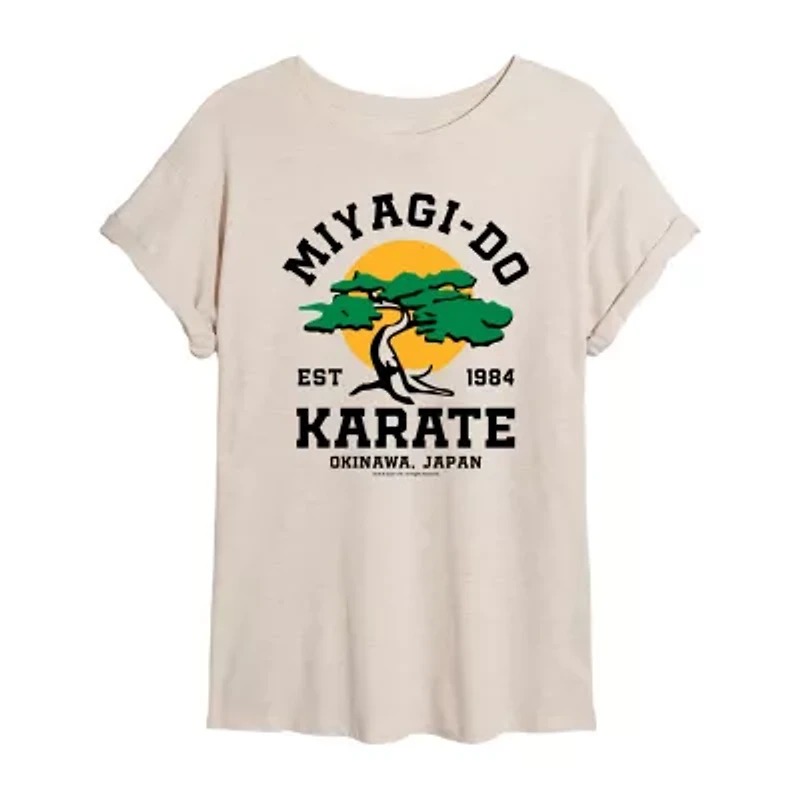 Karate Kid Miyagi Tee Womens Crew Neck Short Sleeve Oversized Juniors Graphic T-Shirt