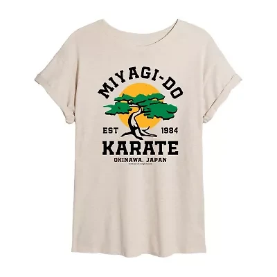 Karate Kid Miyagi Tee Womens Crew Neck Short Sleeve Oversized Juniors Graphic T-Shirt