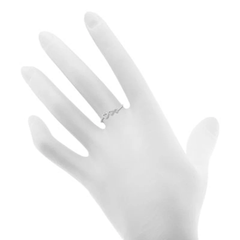 Itsy Bitsy Womens Sterling Silver Heart Hypoallergenic Delicate Cocktail Ring