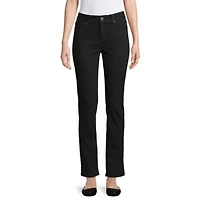 St. John's Bay Womens Petite Mid Rise Straight Leg Jean