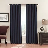 Eclipse Fresno Rod Pocket Blackout Single Curtain Panel