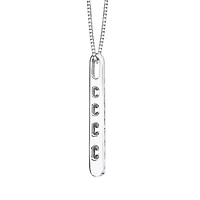 5- Stone Ladder Sirena Womens 1/2 CT. T.W. Natural White Diamond 14K Gold Pendant Necklace