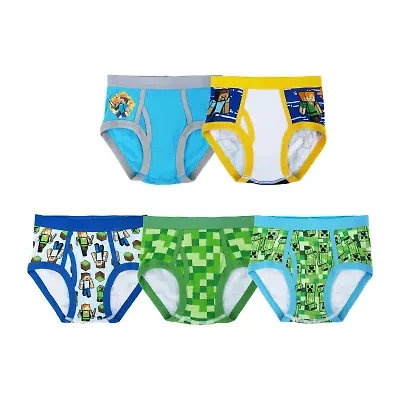 Little Boys Minecraft 5 Pack Briefs Bup2433