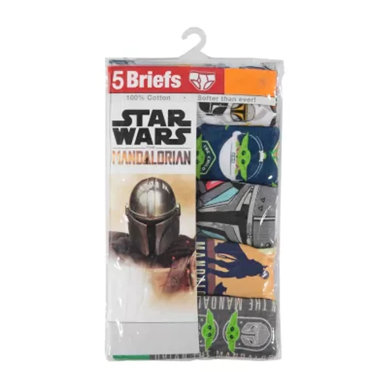 Mandalorian Little Boys Star Wars 5 Pack Briefs Bup5026