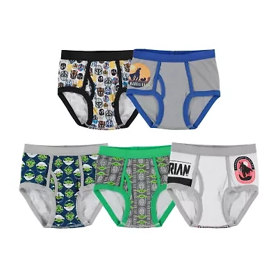 Mandalorian Little Boys Star Wars 5 Pack Briefs Bup5026