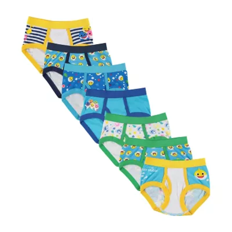 Toddler Boys Baby Shark 7 Pack Briefs Tbup8811