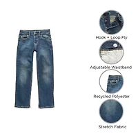 Thereabouts Little & Big Kid Boys Adaptive Adjustable Waist Stretch Fabric Straight Leg Jean