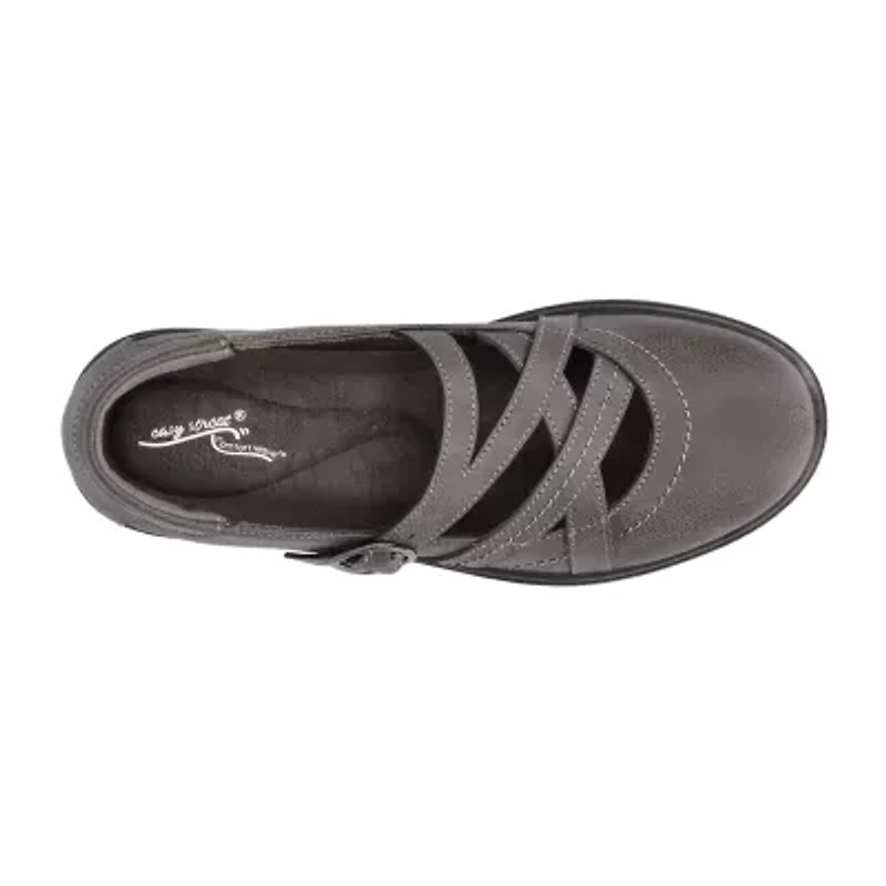 Easy Street Wise Womens Round Mary Jane Shoes