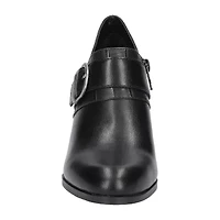 Easy Street Della Womens Round Block Heel Pumps
