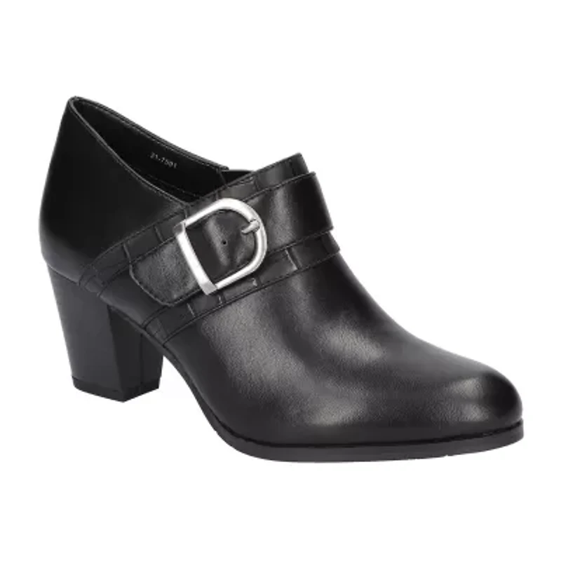 Easy Street Della Womens Round Block Heel Pumps