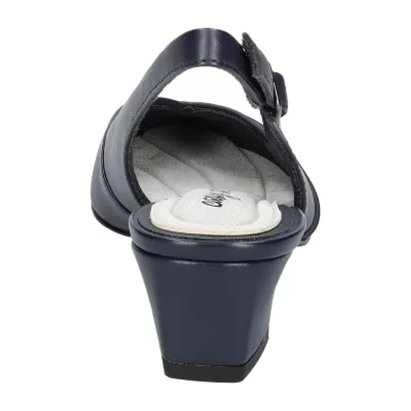 Easy Street Bates Womens Round Block Heel Pumps