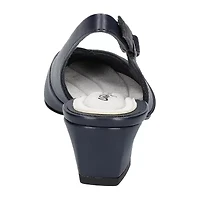 Easy Street Bates Womens Round Block Heel Pumps