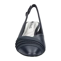 Easy Street Bates Womens Round Block Heel Pumps