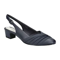 Easy Street Bates Womens Round Block Heel Pumps