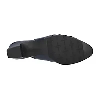 Easy Street Bates Womens Round Block Heel Pumps