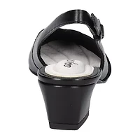 Easy Street Bates Womens Round Block Heel Pumps