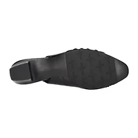 Easy Street Bates Womens Round Block Heel Pumps