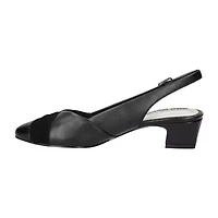 Easy Street Bates Womens Round Block Heel Pumps