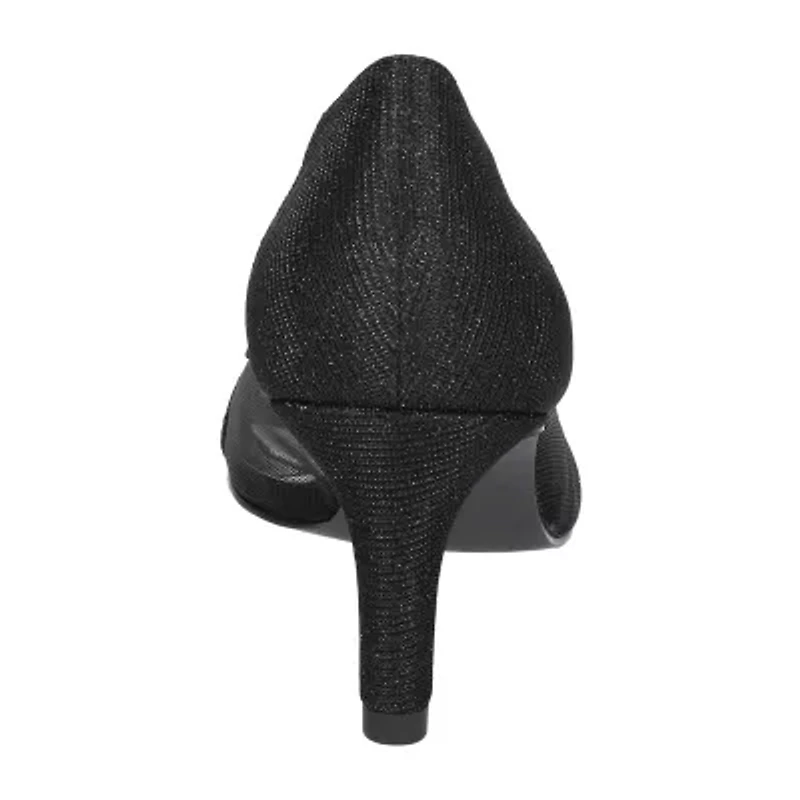 Easy Street Picaboo Womens Round Open Toe Stiletto Heel Pumps
