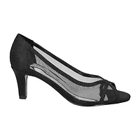 Easy Street Picaboo Womens Round Open Toe Stiletto Heel Pumps