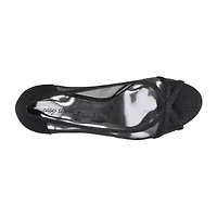 Easy Street Picaboo Womens Round Open Toe Stiletto Heel Pumps