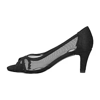 Easy Street Picaboo Womens Round Open Toe Stiletto Heel Pumps
