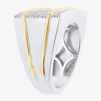 Mens 1/ CT. T.W. Natural White Diamond Sterling Silver Fashion Ring