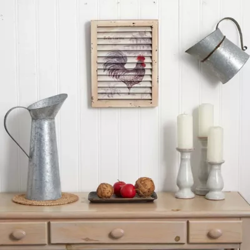 Rooster Window Shutter Wall Decor