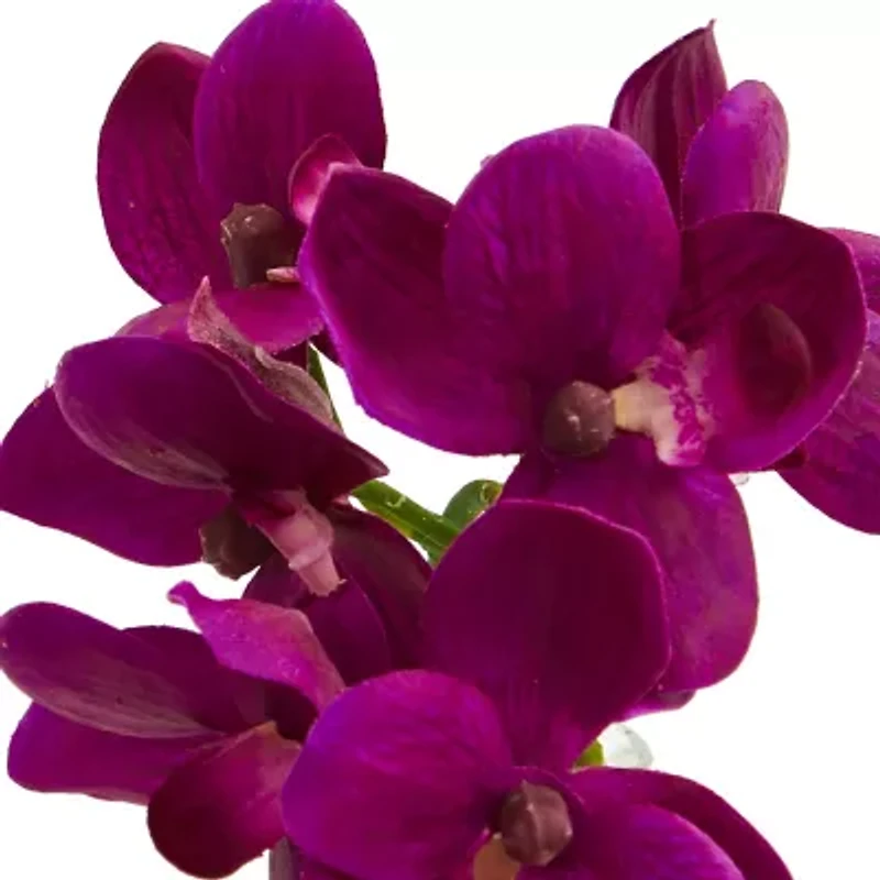 9” Phalaenopsis Orchid Artificial Arrangement inVase; Set of 3