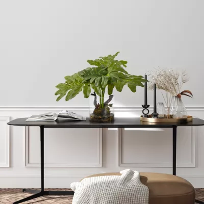 Nearly Natural Philodendron Arrangement With Vase Artificial Plant